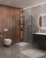 Душевой уголок Cezares MOLVENO-A-2-80-C-Cr-IV, 80х80х195, профиль хром, стекло прозрачное