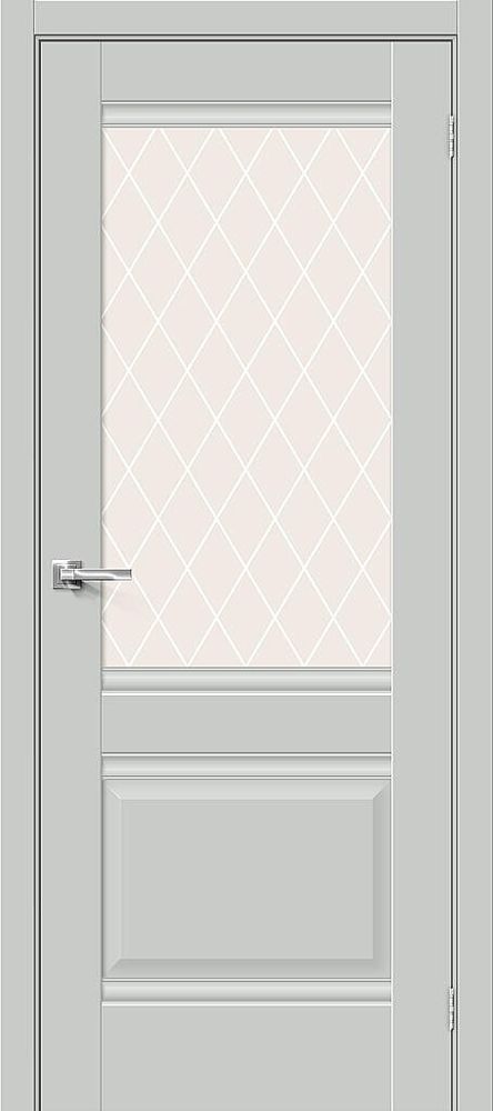 Межкомнатная дверь Прима-3 Grey Silk / Двери Браво