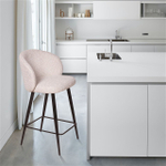 Стул полубарный Vito, букле серый / опора конус