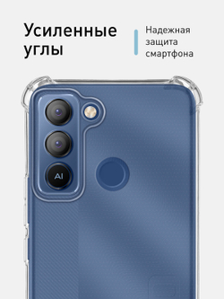 Чехол ROSCO для Tecno Pop 5 LTE оптом (арт. TCN-P5LTE-HARD-TPU-TRANSPARENT)