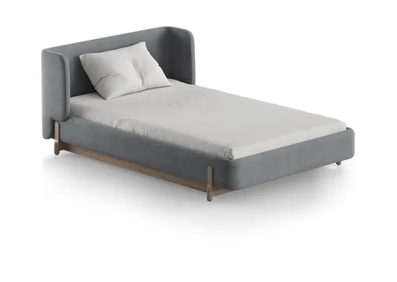 Кровать Basic спальное место 120*200 см (серый, антивандальная)