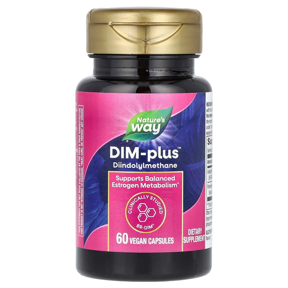 Nature's Way, DIM-Plus™, добавка с дииндолилметаном, 60 веганских капсул