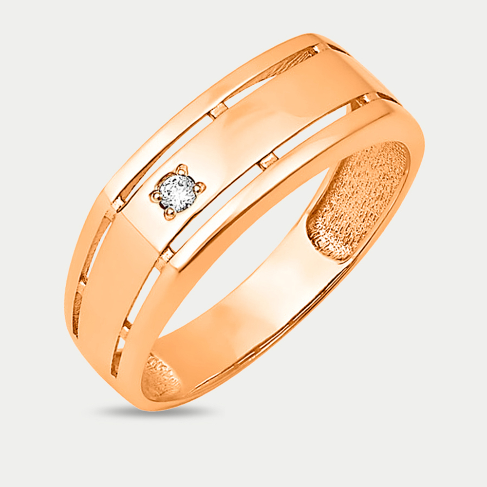 Кольцо женское из розового золота 585 пробы с фианитами (арт. Кд3390)