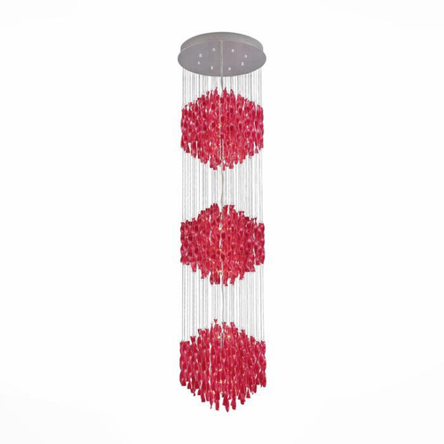 SL450.603.54 Люстра подвесная ST-Luce Хром/Красный G4 54*20W ARRIC