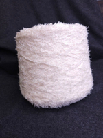 Итальянская бобинная пряжа Шелковый мех LuxurySeiection 30% меринос, 70% шелк Shappe, 300м/100 гр (Молочный)