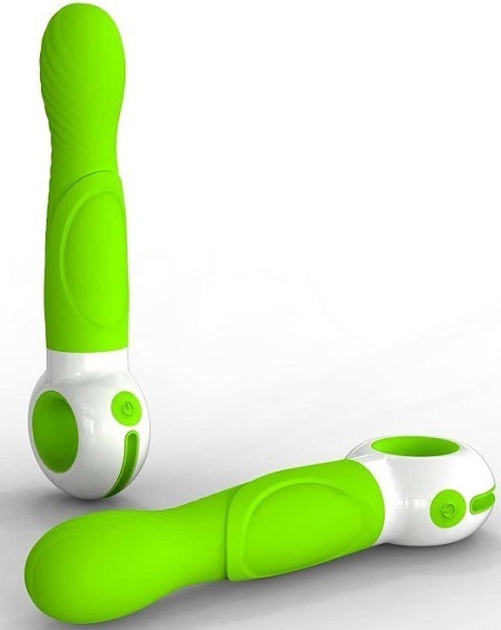 Зелено-белый вибромассажёр O-zone