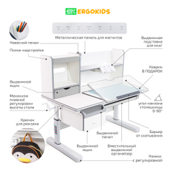 Стол письменный для школьника Ergokids Florida Multi