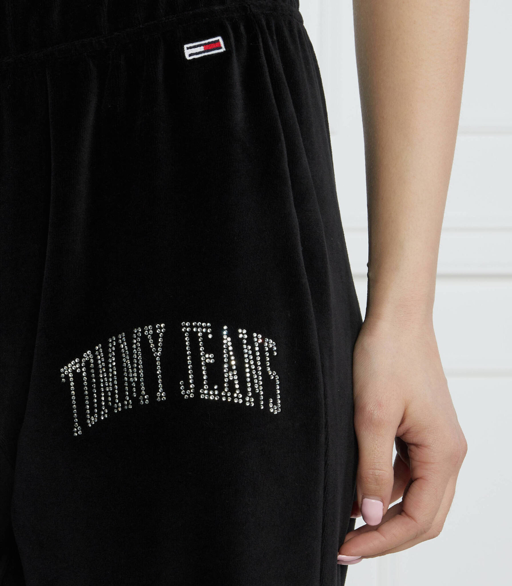 Спортивные штаны TJW RHINESTONE VELOUR SWEATPANT Tommy Jeans - черный(DW0DW14990)