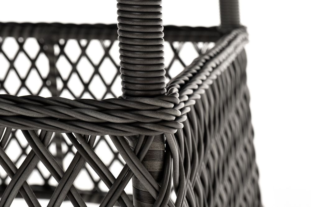 "Эспрессо" плетеный круглый стол, диаметр 150 см, цвет графит