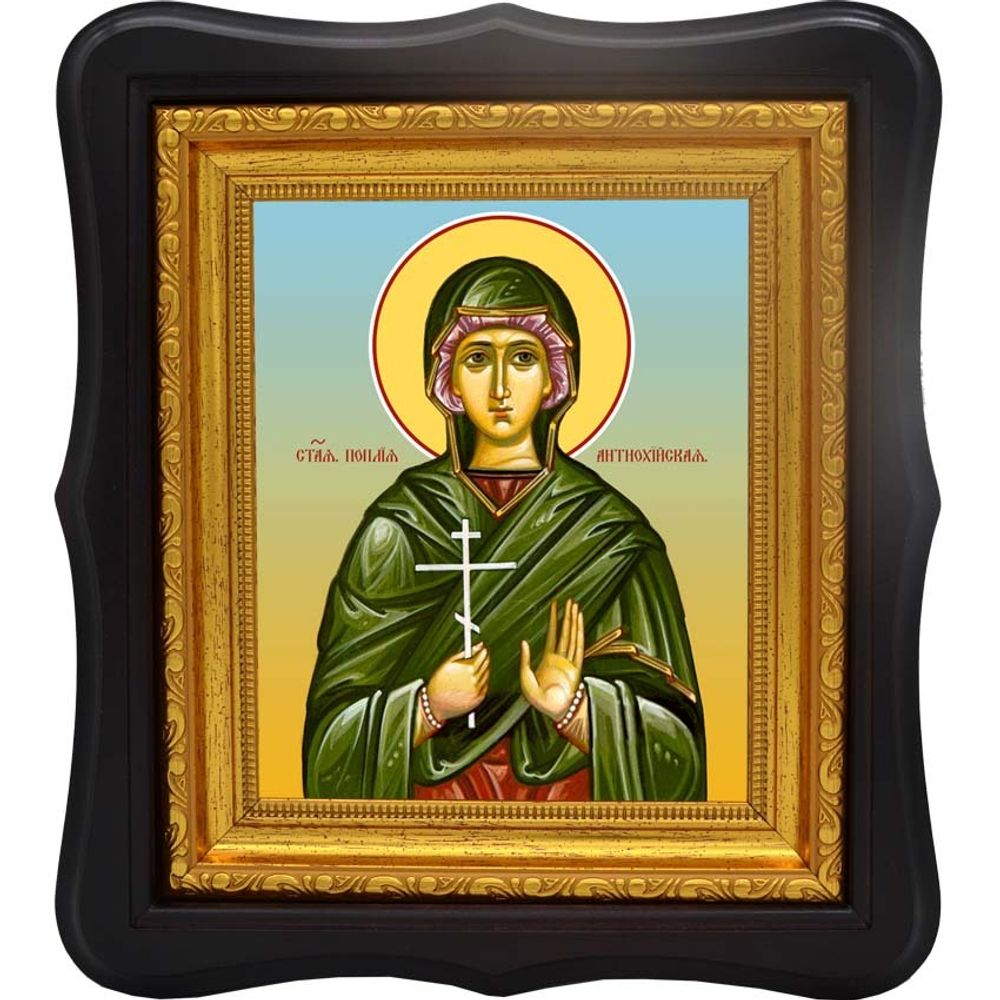 Поплия Антиохийская святая исповедница диакониса. Икона на холсте.