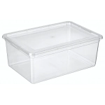 Контейнер универсальный с крышкой для хранения «PALM», бесцветный, 37.5*25.5*15см, 10л