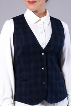 Жилет женский 3805зп, клетка #321К063805зп