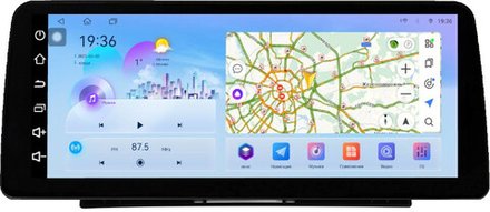 Магнитола для Baic BJ40 2020-2024+ (ШГУ цветной, рамка LUX) - FarCar монитор 12.3" 2K QLED на Android 14, TS10, CarPlay, 4G SIM-слот