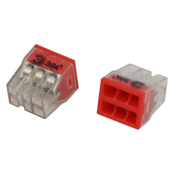 Клемма ЭРА NO-225-436 быстрозажимная 2273-206 компактная 6-проводная 0.2-2.5 мм2 (упаковка 2 шт.)