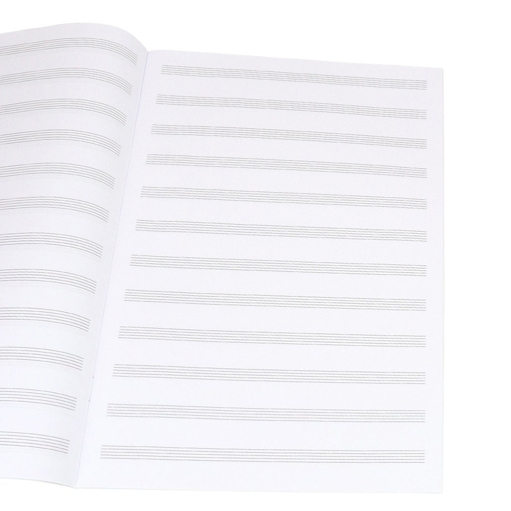 Тетрадь для нот А4, 16 л., Проф-Пресс "Стильный диджей", скрепка, мелованный картон, альбомная