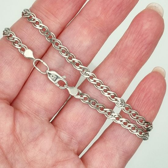 Цепочка Нонна. Родированная 4 мм