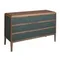 Комод 7150/CP2305-C темно-зеленого цвета из пластика и ореха