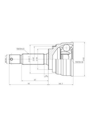 ШРУС наружный HYUNDAI Elantra 00-06 GANZ GIK04078