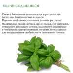 Воск пчелиный зеленый с базиликом, фитиль в комплекте 1 метр, для изготовления свечей