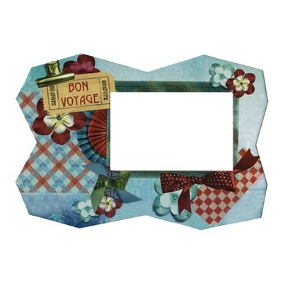 Магнит фигурный "Цветочки, бабочка" 145x101мм