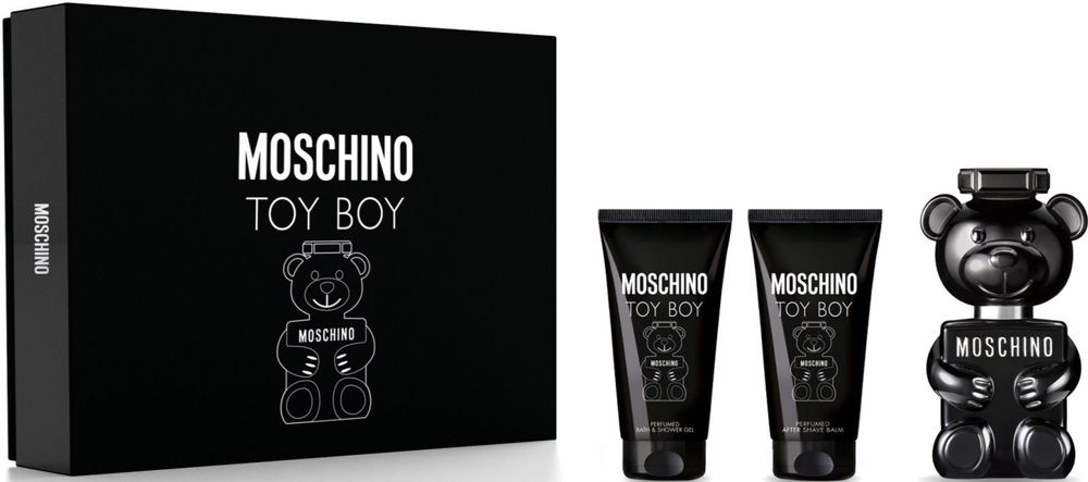 Moschino eau de parfum 50 мл + гель для душа и ванны 50 мл + aftershave balm 50 мл Toy Boy