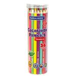 Карандаши цветные BRAUBERG PREMIUM 36 цветов в тубе, трехгранные, грифель 3,3 мм, натуральное дерево, 181934