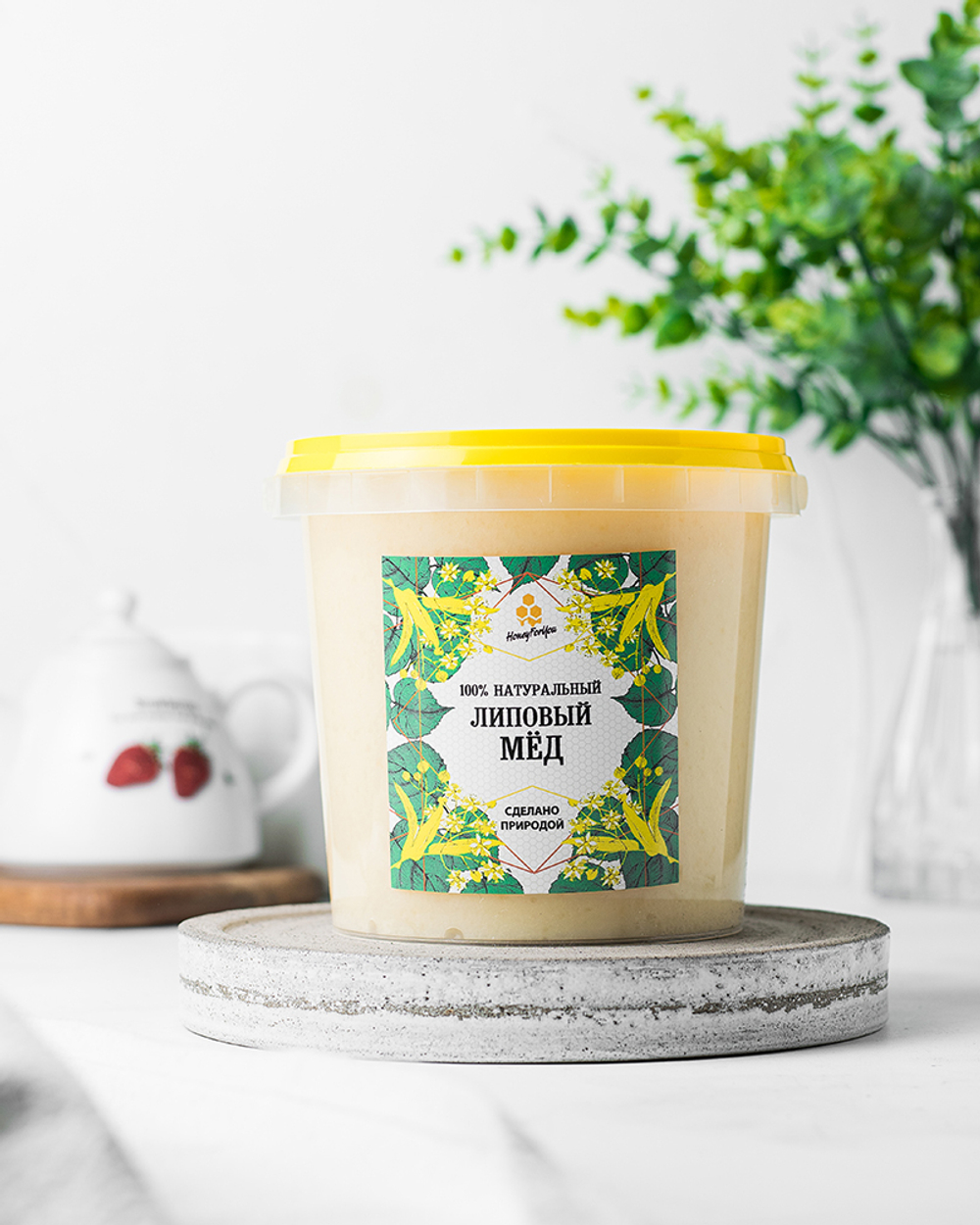 Натуральный липовый мед HoneyForYou, 1400 грамм