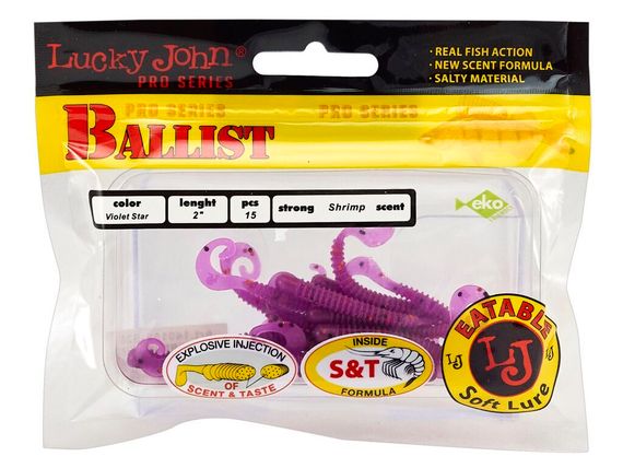 Твистеры съедобные LJ Pro Series BALLIST (5,08 см), цв. S26, 15 шт.