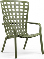 Лаунж-кресло пластиковое с подушкой Nardi Folio, агава, зеленый