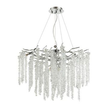 5004/8 HALL ODL23 637 серебристый/прозрачный металл/хрусталь Люстра G9 8*40W BANCHE