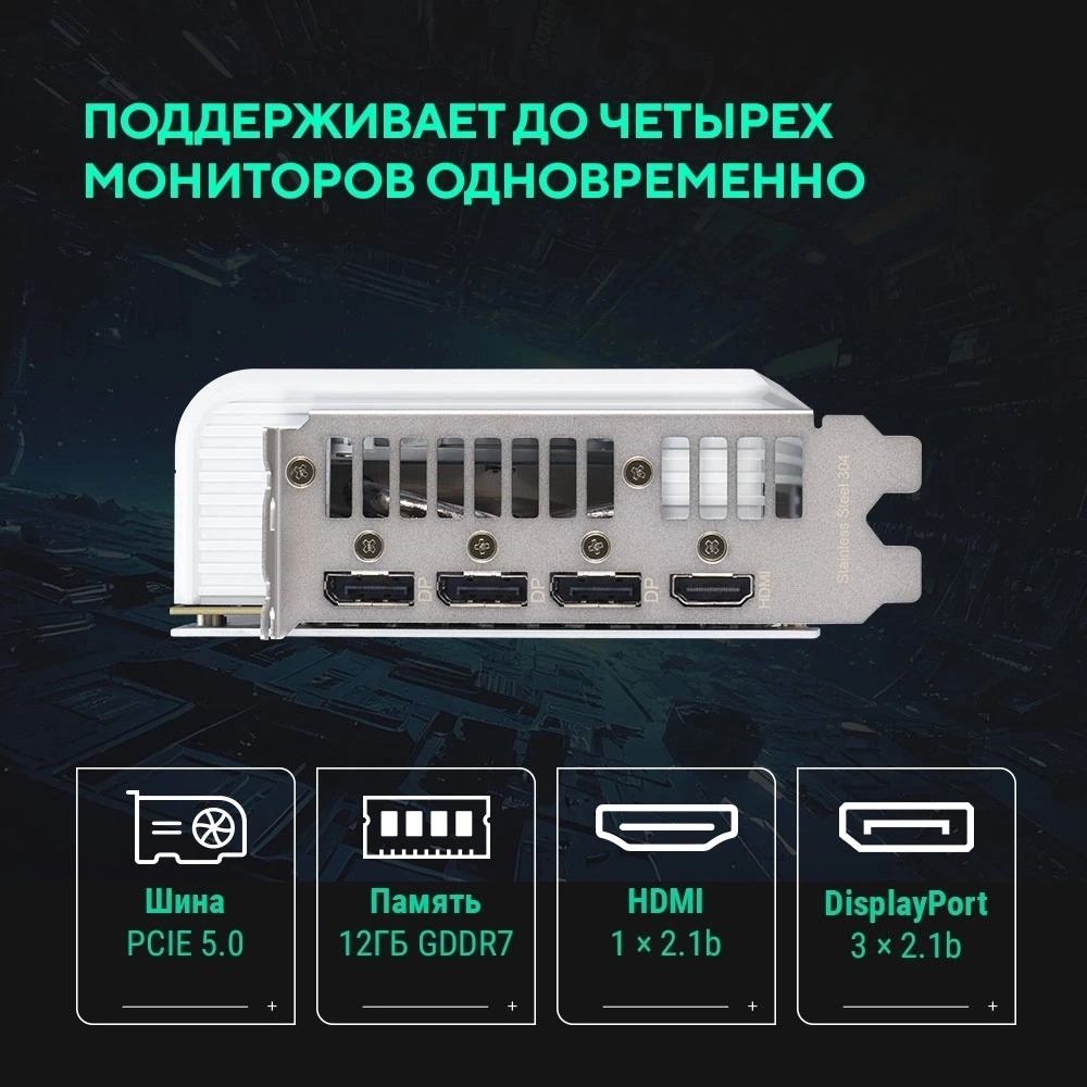 Видеокарта Asus GeForce RTX 5070 Prime OC 12GB white <90YV0M19-M0NA00>