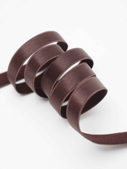Резинка бретелечная шоколад плотная глянцевая ширина 10 мм