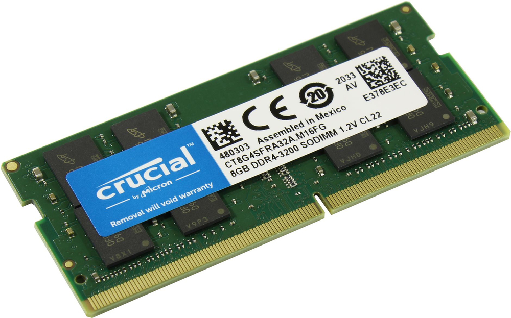Модуль памяти Crucial DDR4 SODIMM 8Gb <PC4-25600> CL22