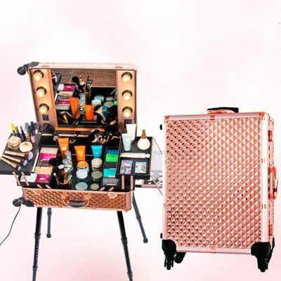 Мобильная студия для визажиста - бронза + узор (580Х450Х225)
