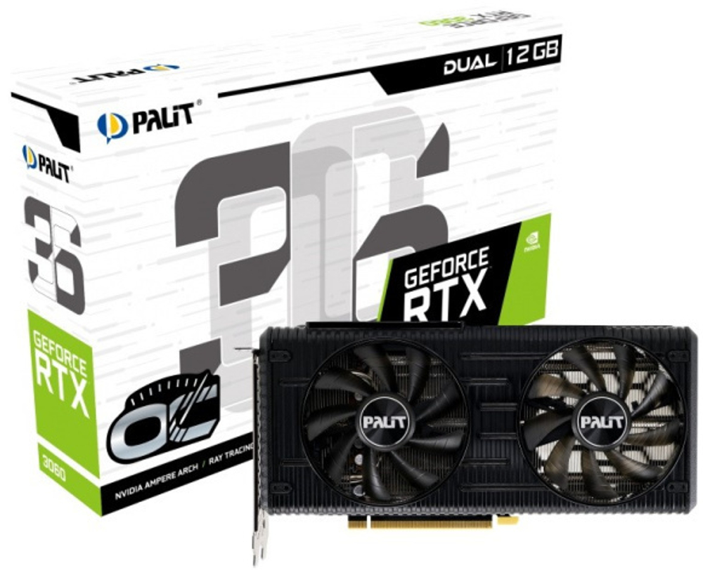 Видеокарта Palit GeForce RTX 3060 DUAL OC (NE63060T19K9-190AD)