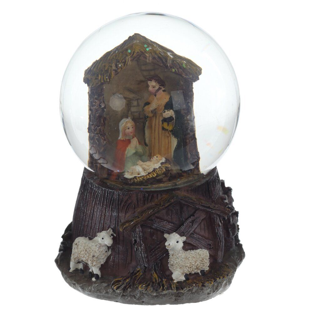 GAEM Фигурка декоративная "Вертеп" в стекл шаре, L9 W8 H11,5 см