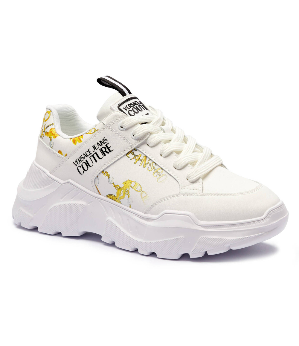 Кожаные кроссовки fondo speedtrack Versace Jeans Couture - белый(77YA3SC2ZP324)