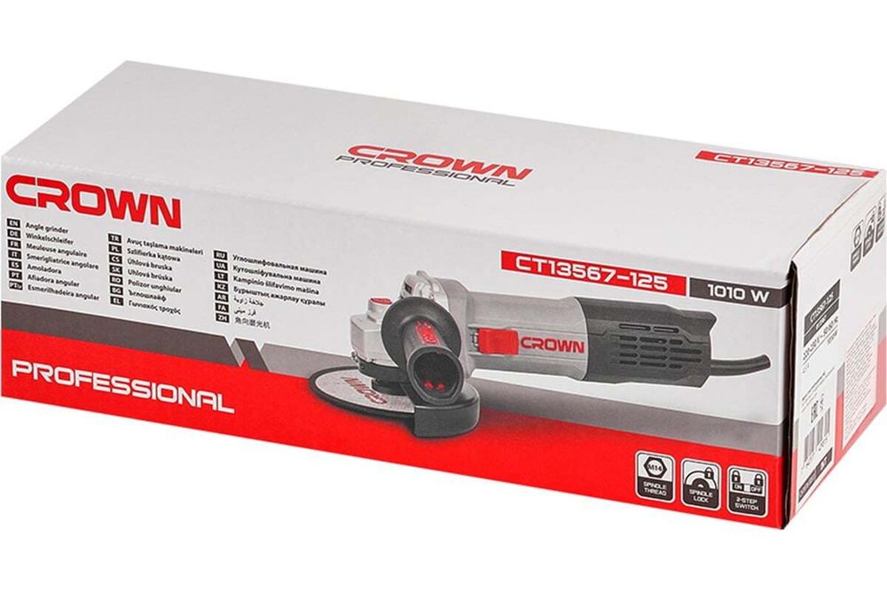 Угловая шлифовальная машина Crown CT13567-125R