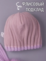 Шапка для девочки зимняя вязаная и шарф