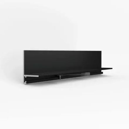 Микроплинтус micro-L MAX черный анодированный, 2450x16,2x35,6 мм