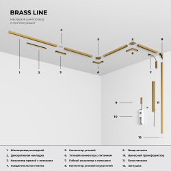 Brass Line Прямой коннектор латунь 85008/00