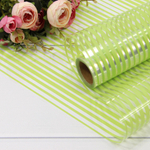 Пленка В рулоне 10 м х 58 см "Полоска" (Зеленый)