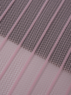 Сетка эластичная нежно-розовая в полоску метражом