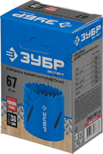 ЗУБР 67 мм, сталь Р6М5, Биметаллическая коронка (29531-067)