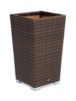 "Капучино" кашпо для цветов плетеное из искусственного ротанга, цвет коричневый