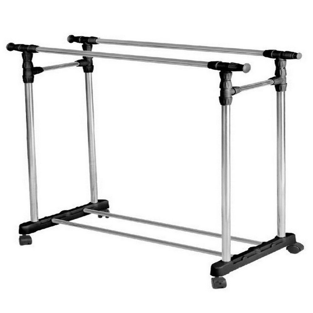 Гардеробная напольная передвижная вешалка DOBLE POLE двойная для одежды до 30 кг