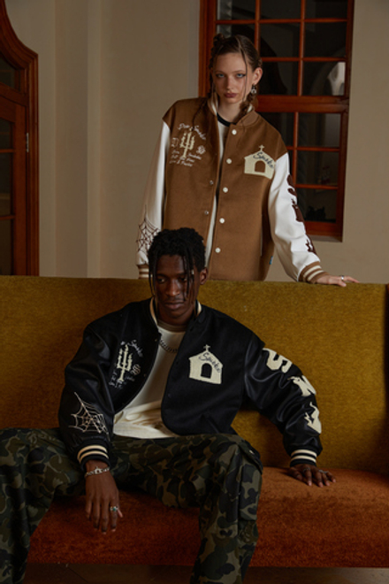 Бомбер DONSMOKE "Church Logo" Varsity Jacket