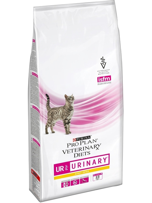 Сухой корм Pro Plan Veterinary Diets UR Urinary  для кошек при мочекаменной болезни, курица, 1.5 кг