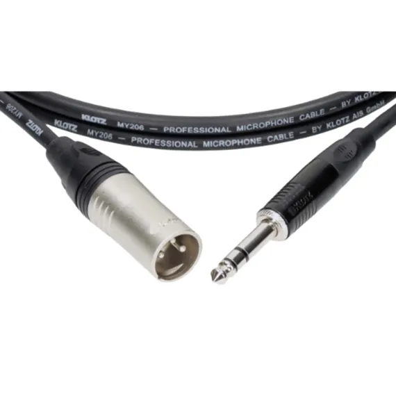 Klotz M1MS1K1000 Black XLR(m) – Jack 6.3 10m