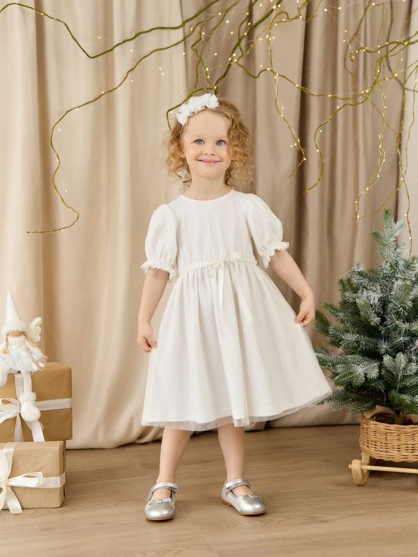 Платье с рукавом фонариком 